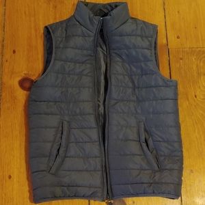 Grey Puffer Vest Men's Small